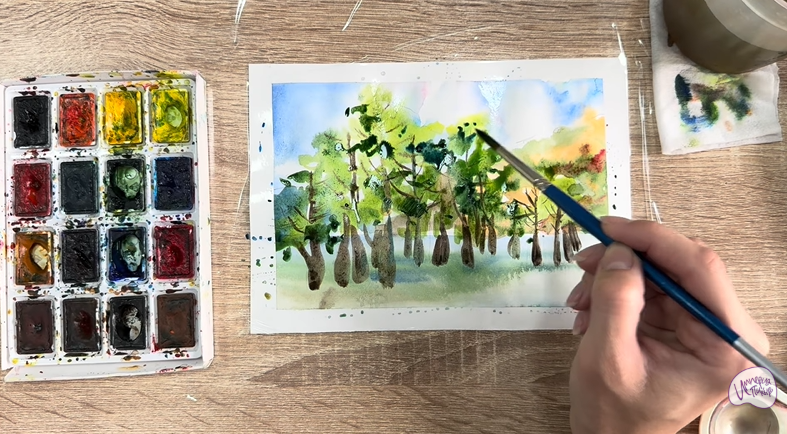 Рисуем Озеро Сукко