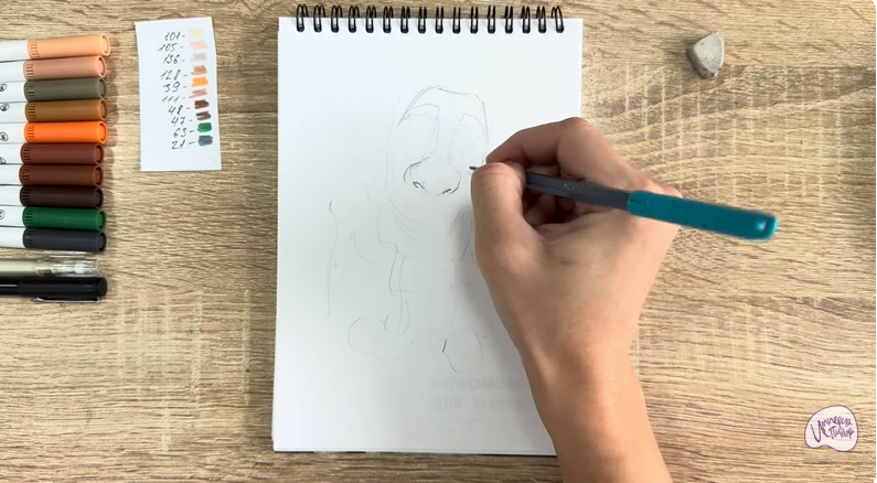 Рисуем Нафаня из фильма "Домовёнок Кузя"