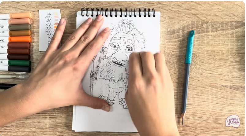 Рисуем Нафаня из фильма "Домовёнок Кузя"