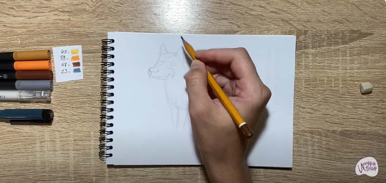 Рисуем Мультяшная овчарка