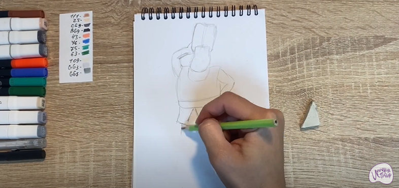 Рисуем Утёс из мультфильма "Маракуда"