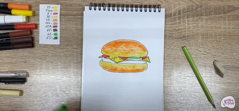 Рисуем Чизбургер