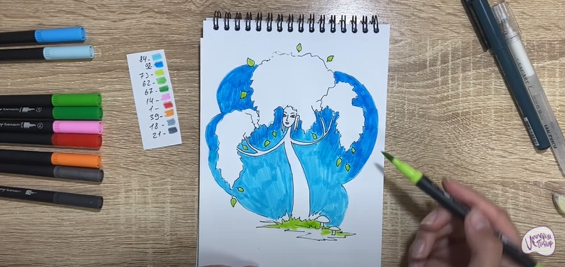 Рисуем Берёза из сказки