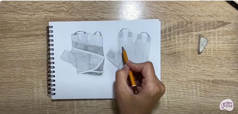 Рисуем Перчатки для фитнеса