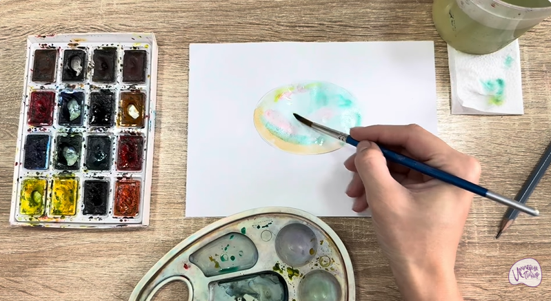 Рисуем Камень опал