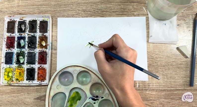 Рисуем Волчья ягода