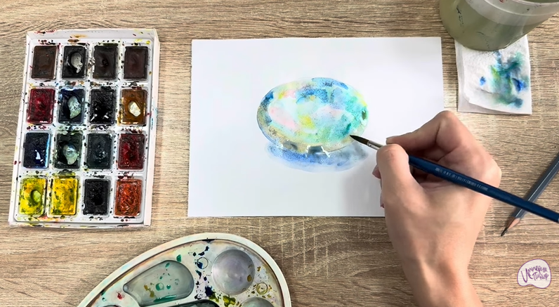 Рисуем Камень опал