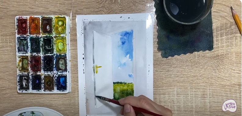 Рисуем Открытая дверь
