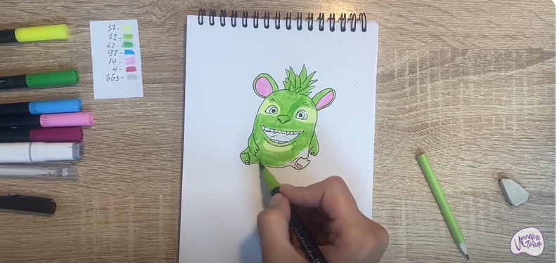 Рисуем Пиля из "Монсики"