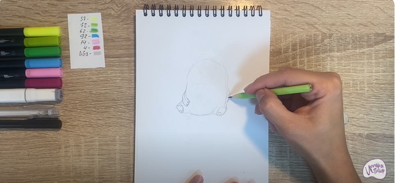 Рисуем Пиля из "Монсики"