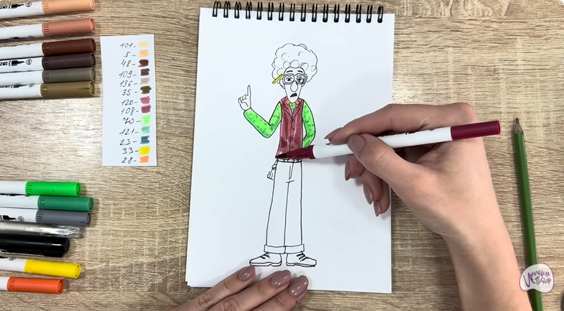 Рисуем Док Динозавров из «Доктор Динозавров»