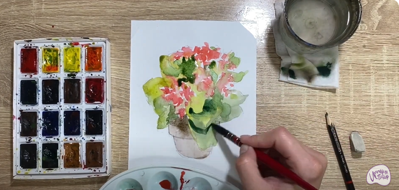 Рисуем Каланхоэ