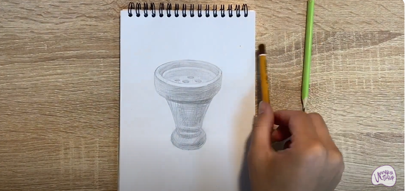 Рисуем Чаша для кальяна