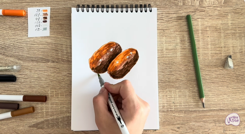 Рисуем Пирожное Картошка