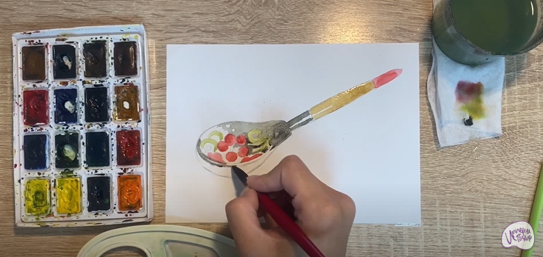 Рисуем Деревянная ложка