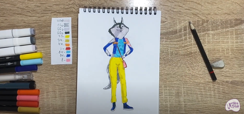 Рисуем Порша Кристал из "Зверопой"