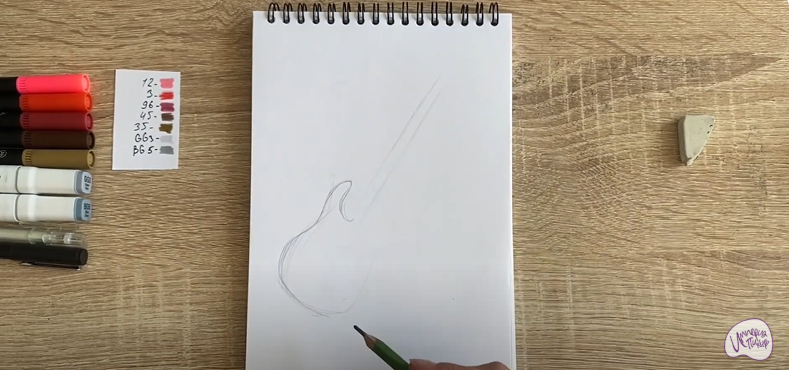 Рисуем Электрогитара