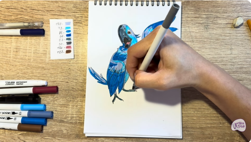 Рисуем Голубчик из "Рио" 