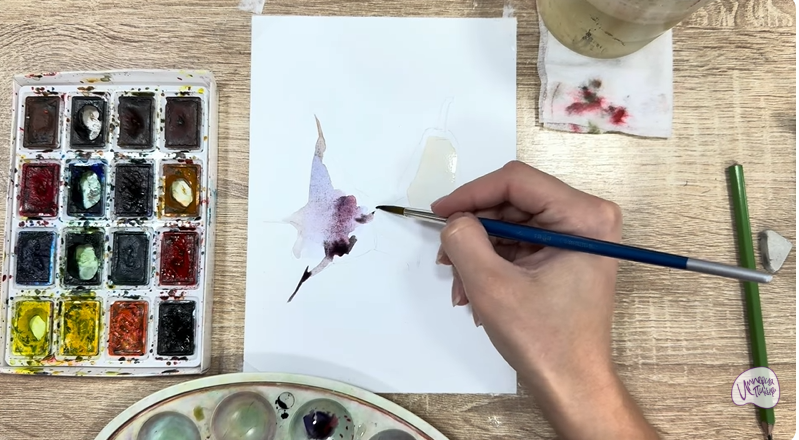 Рисуем Водяной орех