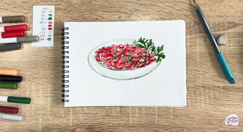 Рисуем Лобио по-грузински