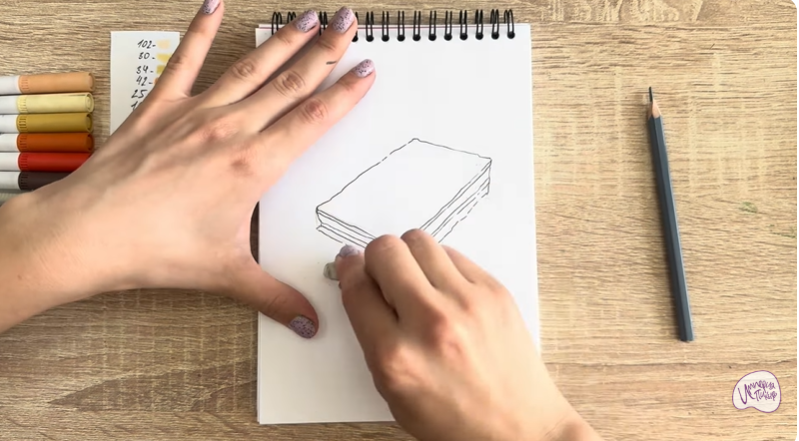 Рисуем Пирожное "Александровская полоска"