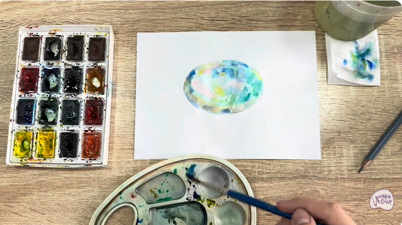 Рисуем Камень опал