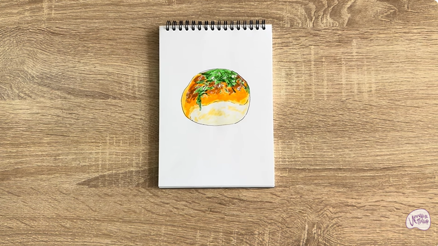 Рисуем Пампушка с чесноком