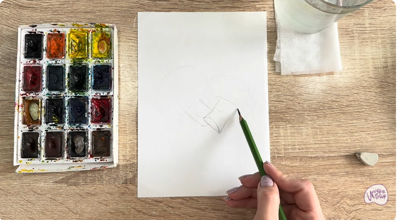 Рисуем Шампиньоны