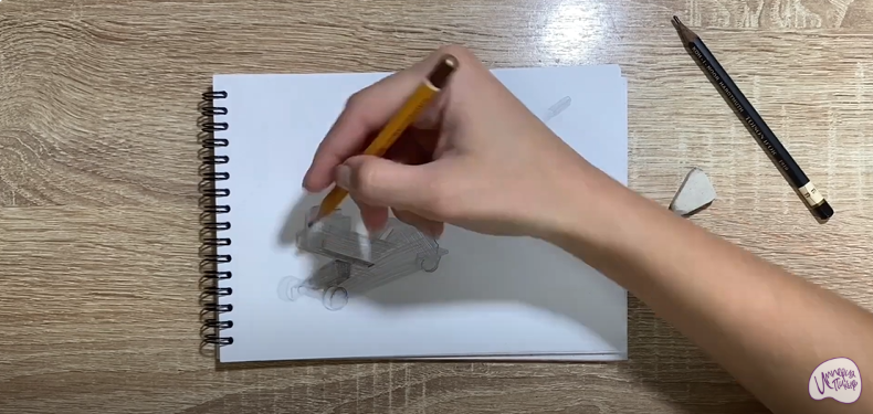 Рисуем Подкатной домкрат
