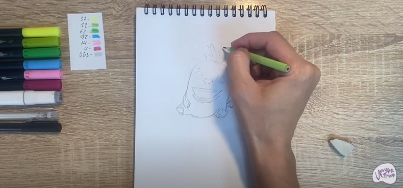 Рисуем Пиля из "Монсики"