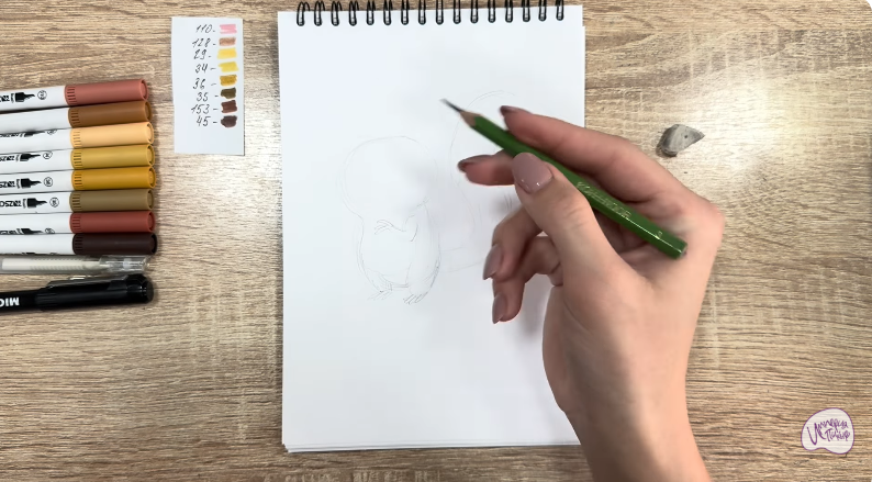 Рисуем Морт из "Мадагаскар"