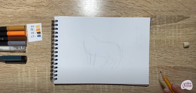 Рисуем Мультяшная овчарка