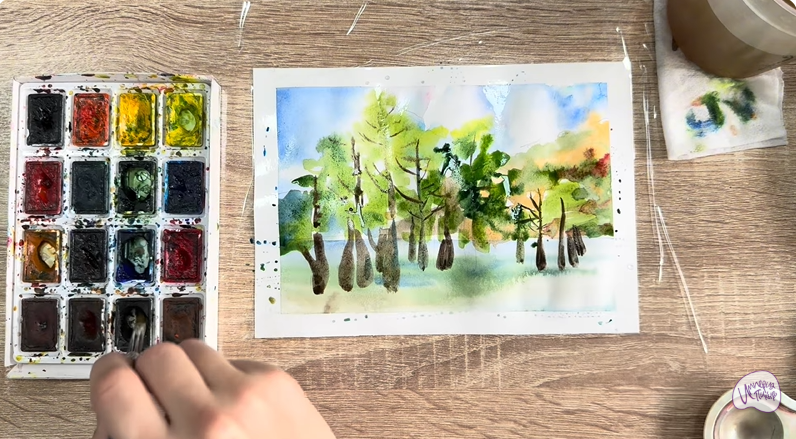 Рисуем Озеро Сукко