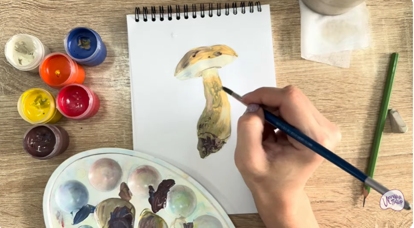 Рисуем Жёлчный гриб