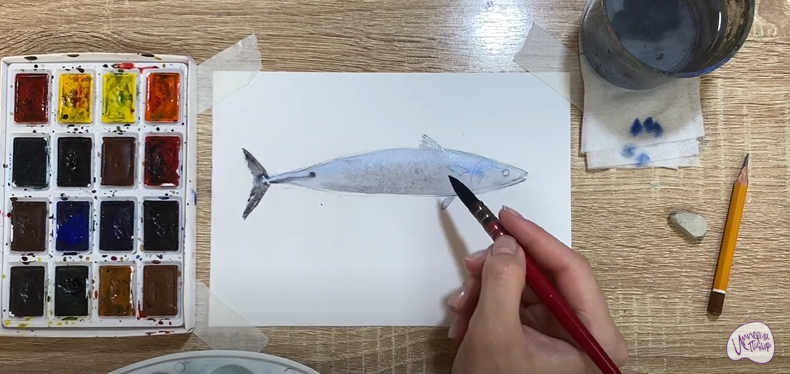 Рисуем Скумбрия
