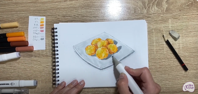 Рисуем Сырные шарики