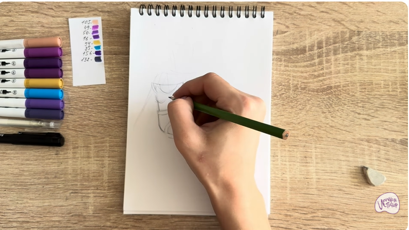 Рисуем Шамаханская Царица из "Три богатыря"