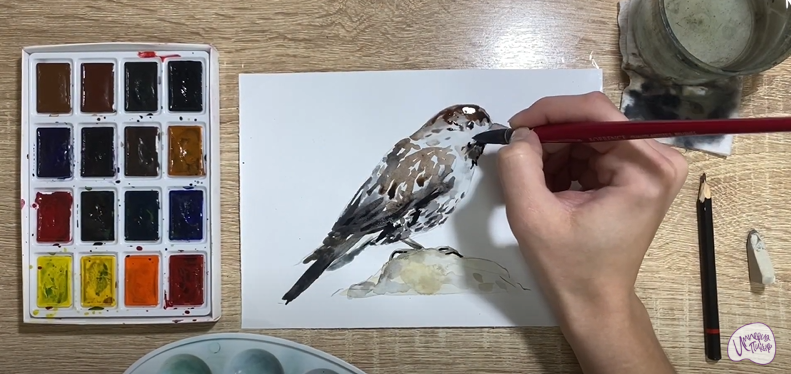 Рисуем Кедровка