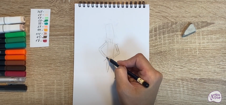 Рисуем Маракуда из мультфильма "Маракуда"