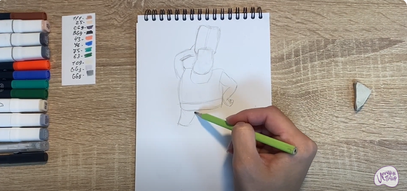 Рисуем Утёс из мультфильма "Маракуда"