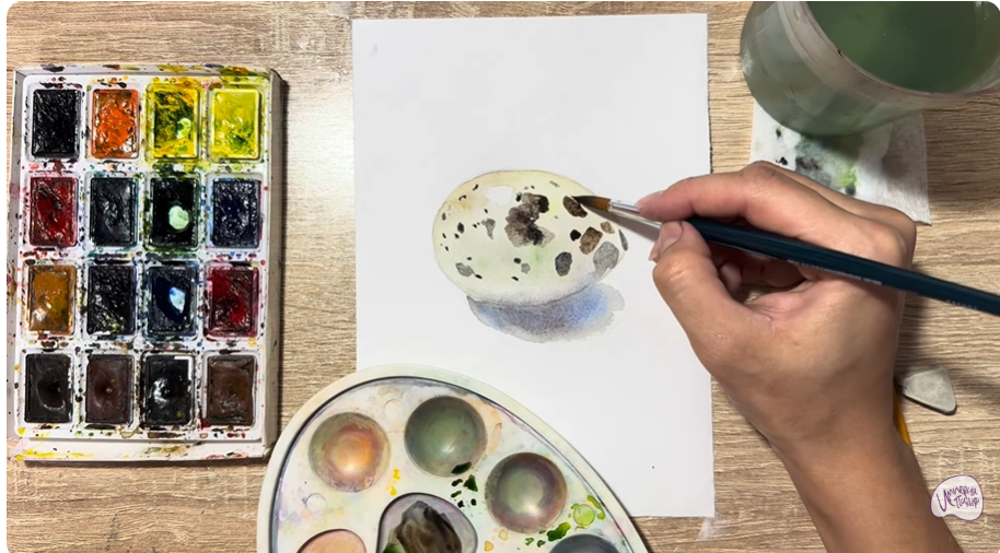 Рисуем Перепелиное яйцо