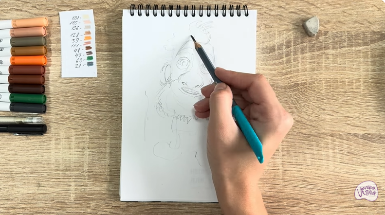 Рисуем Нафаня из фильма "Домовёнок Кузя"