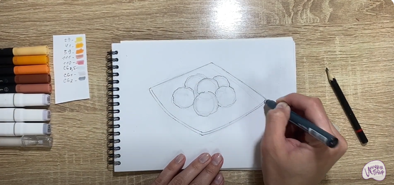 Рисуем Сырные шарики