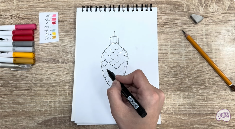 Рисуем Ёлочная игрушка