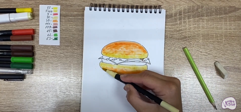 Рисуем Чизбургер
