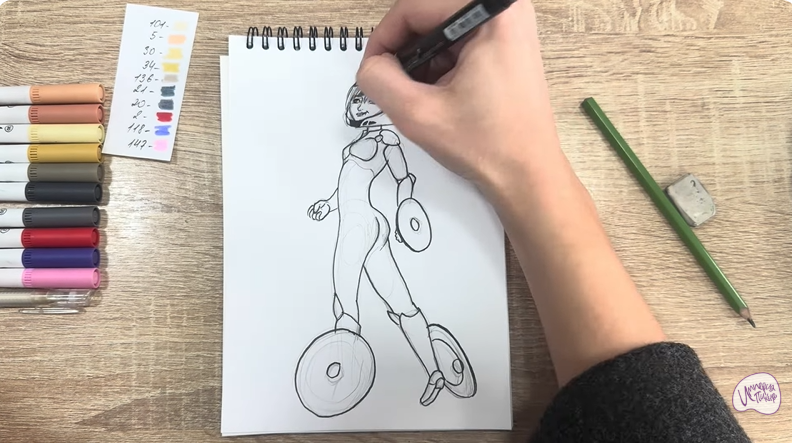 Рисуем ГоГо Томаго из "Город героев"