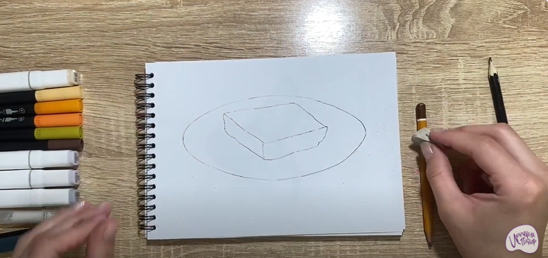 Рисуем Запеканка с изюмом