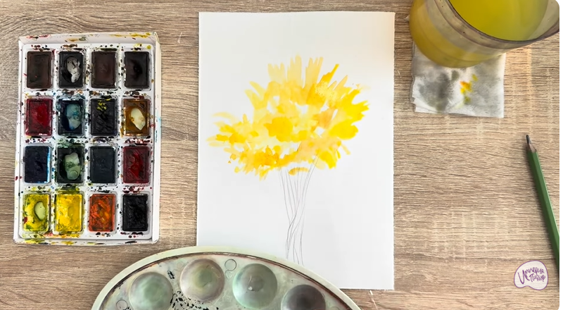 Рисуем Багрянник японский