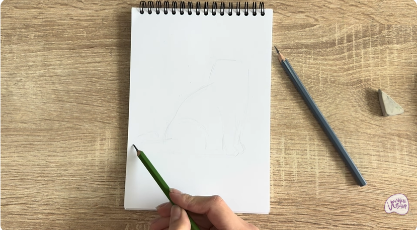 Рисуем Кошка породы Рэгдолл