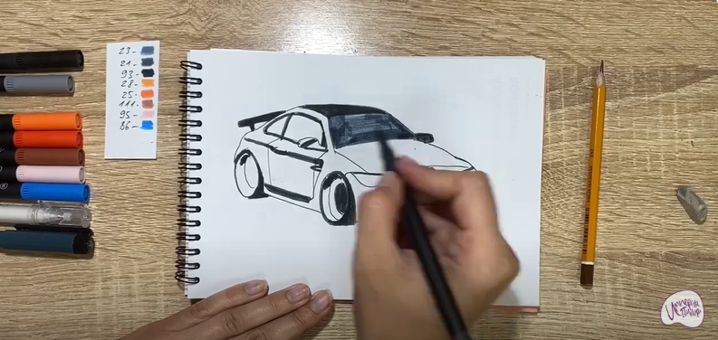Рисуем Машина марки "БМВ"